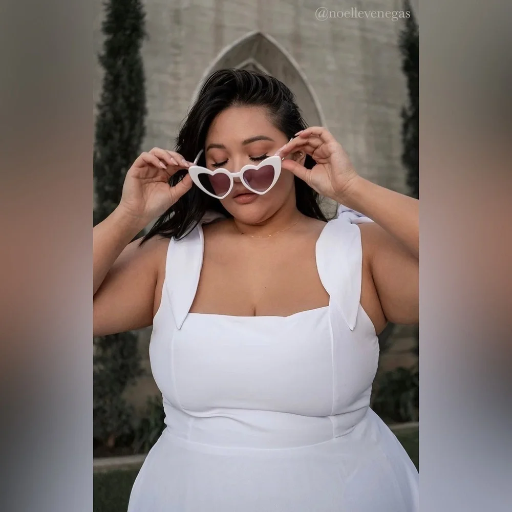 SHOW ME YOUR MUMU Claire Mini Dress In White Poplin - Picture 8 of 9